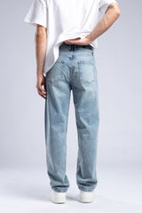 Nakışlı Straight Fit Jean