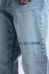 Nakışlı Straight Fit Jean