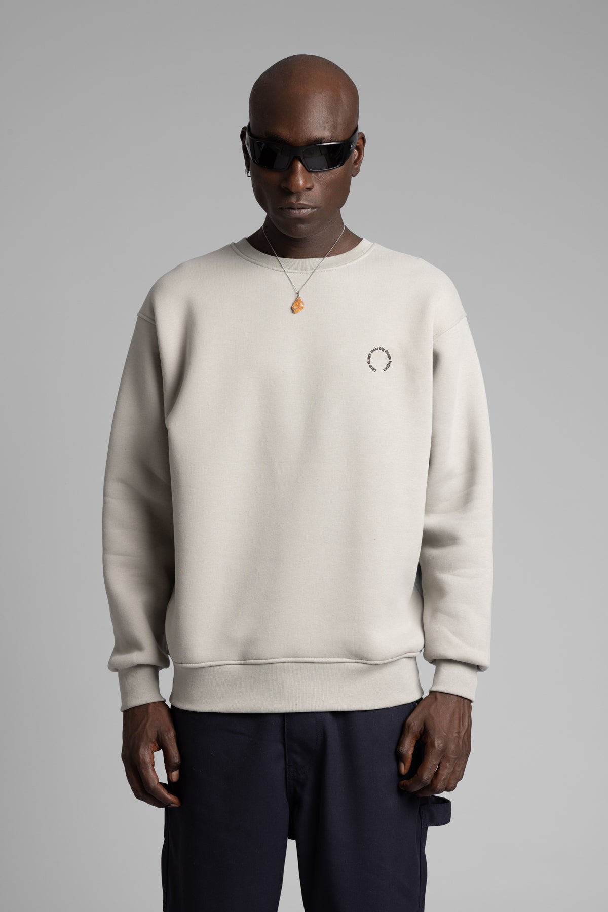 Kabartmalı Yazı Detaylı Sweatshirt