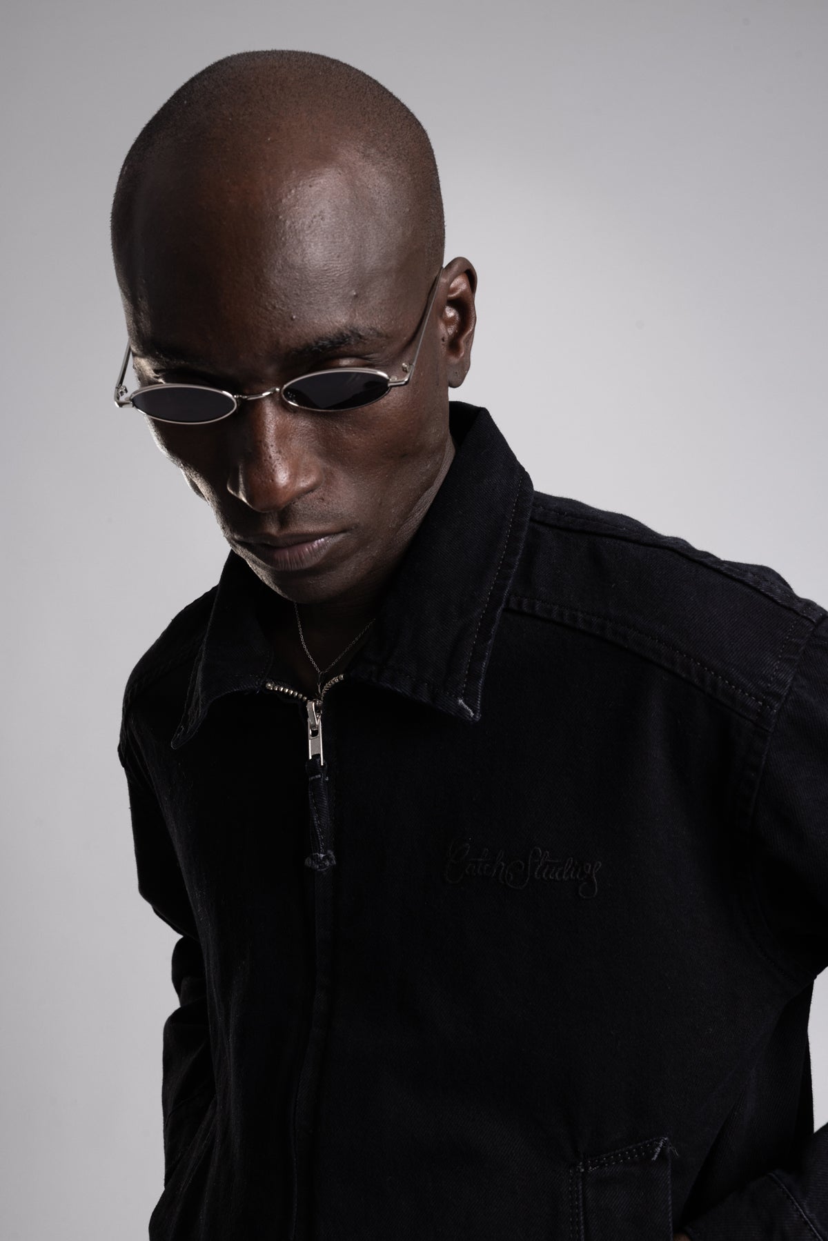 Tonal Nakış Yazı Detaylı Denim Ceket