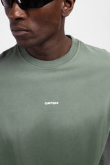 Degrade Yıkamalı Logo Baskılı T-Shirt