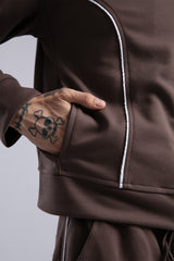 Şerit Detaylı Fermuarlı Sweatshirt