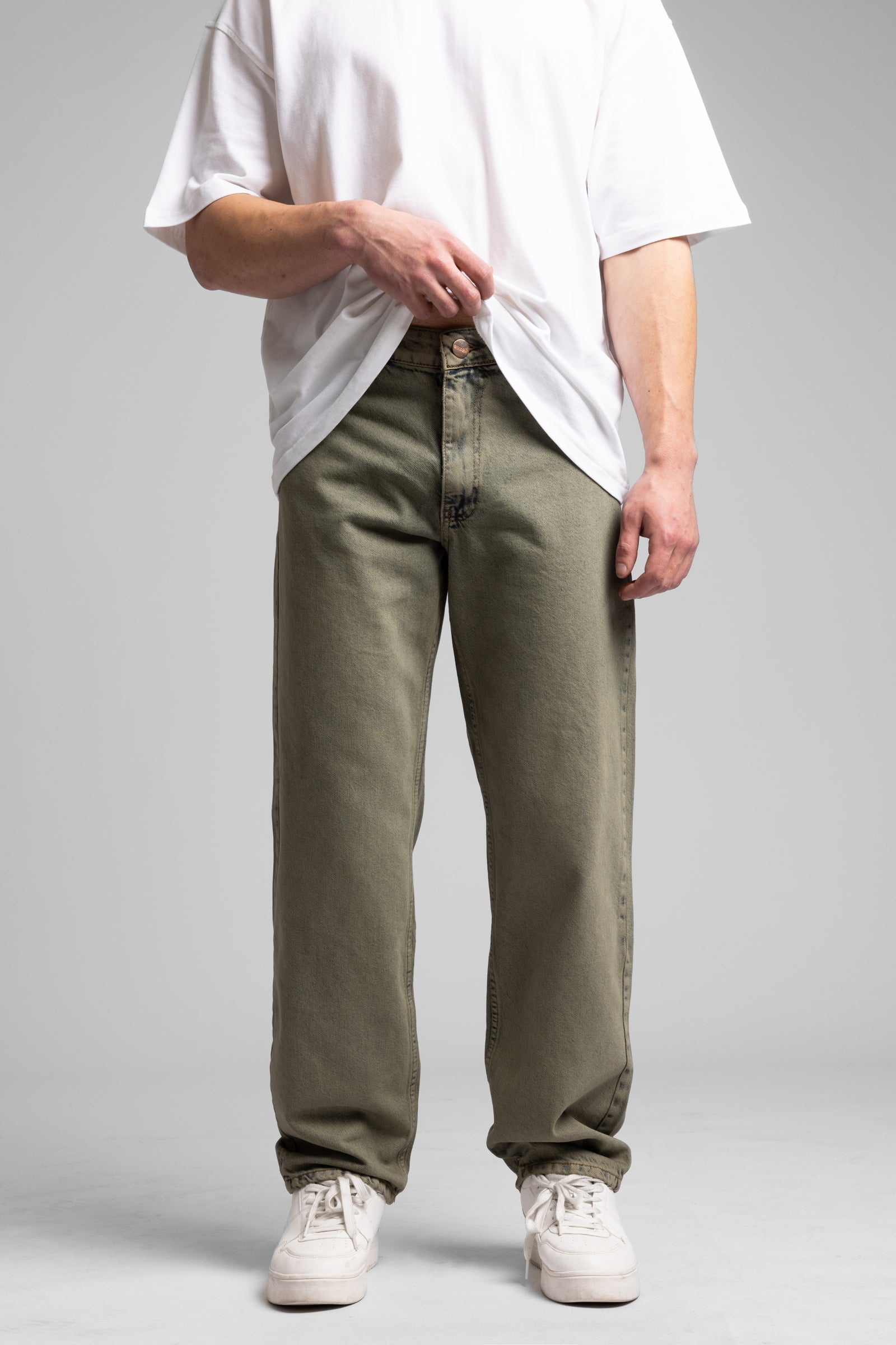 Tint Efektli Kar Yıkama Baggy Jean