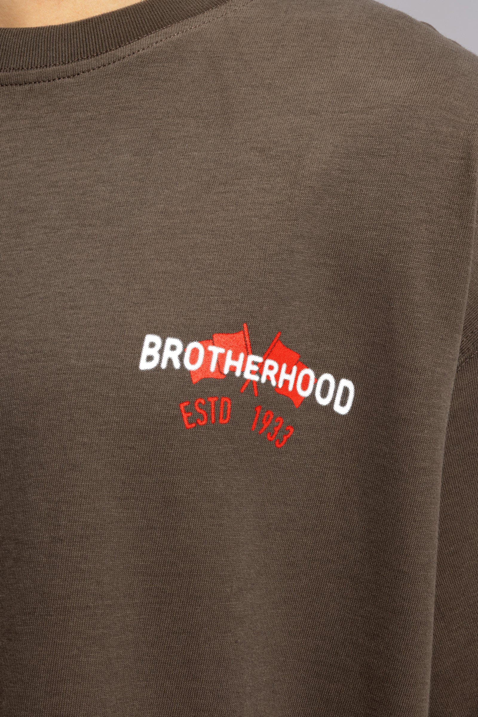 Oversize “Brotherhood” Baskılı T-shirt