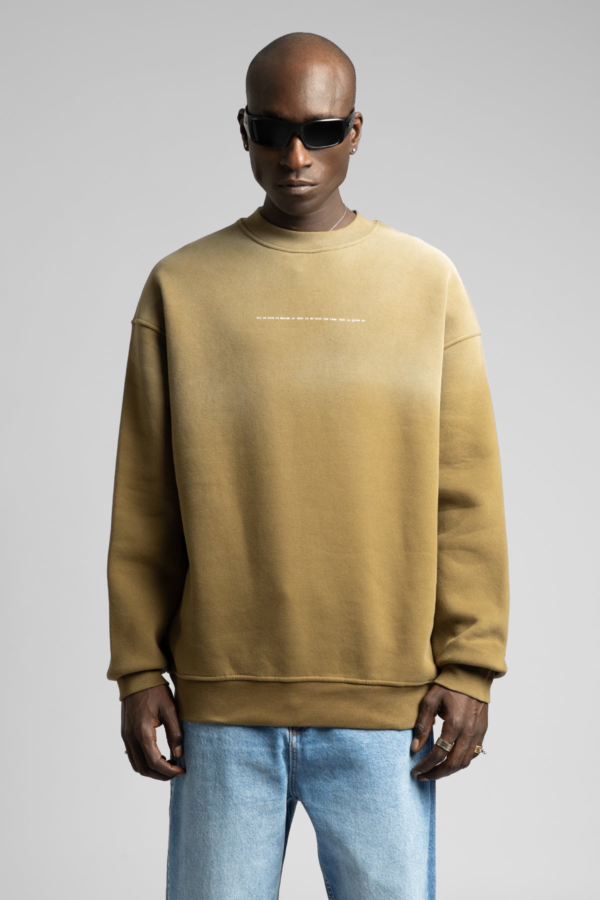Minimal Yazı Detaylı Pistole Sweatshirt