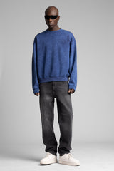 Nakışlı Yıkamalı Sweatshirt