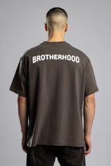 Oversize “Brotherhood” Baskılı T-shirt