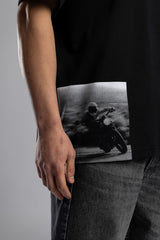 Oversize “Brotherhood” Baskılı T-shirt
