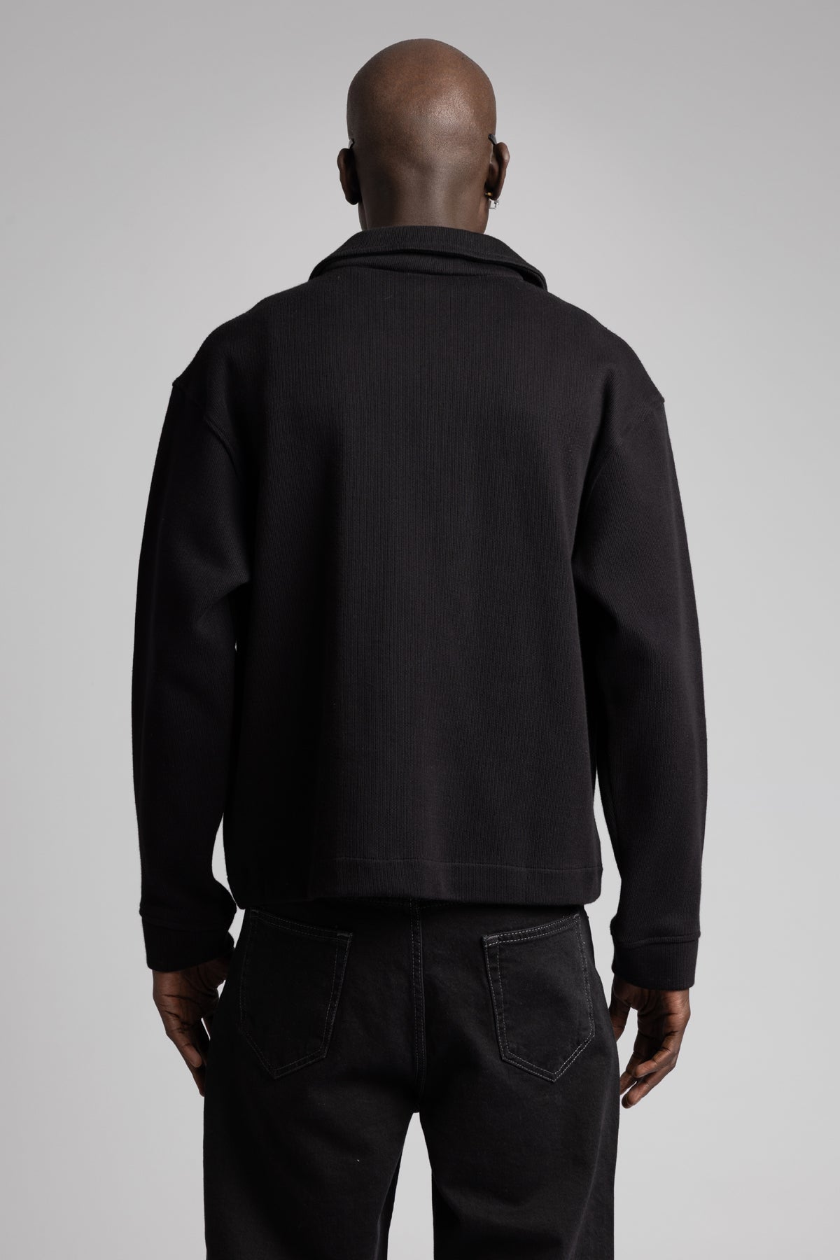 Diyagonal Fermuarlı Ceket