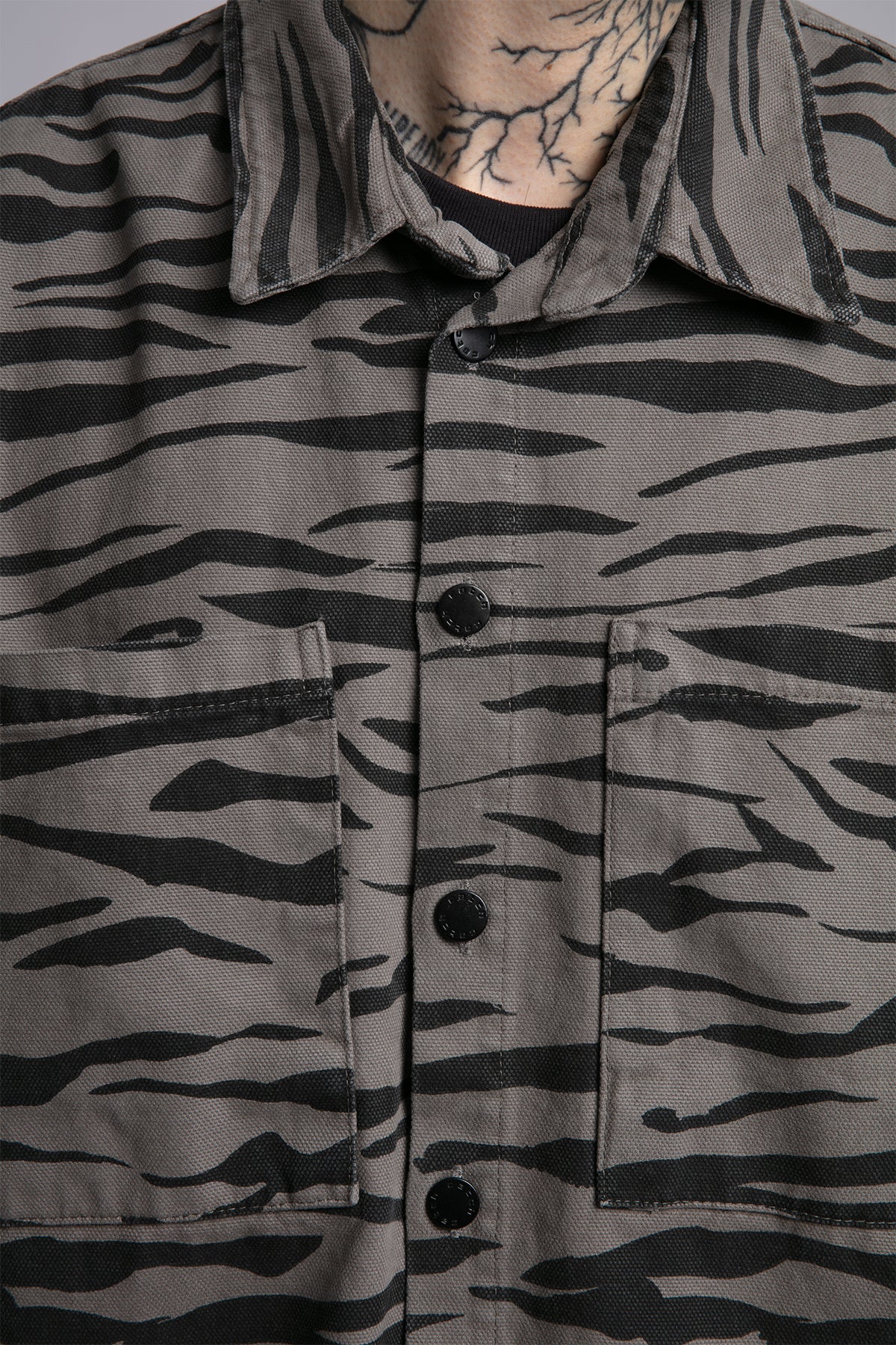 Desenli Gabardin Gömlek