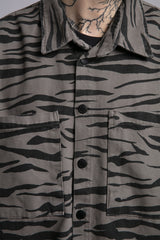 Desenli Gabardin Gömlek