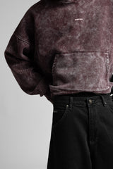 Kontrast Gri Dikişli Baggy Jean