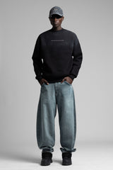 Minimal Yazı Detaylı Pistole Sweatshirt