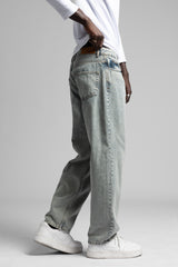 Yıkamalı Baggy Fit Jean