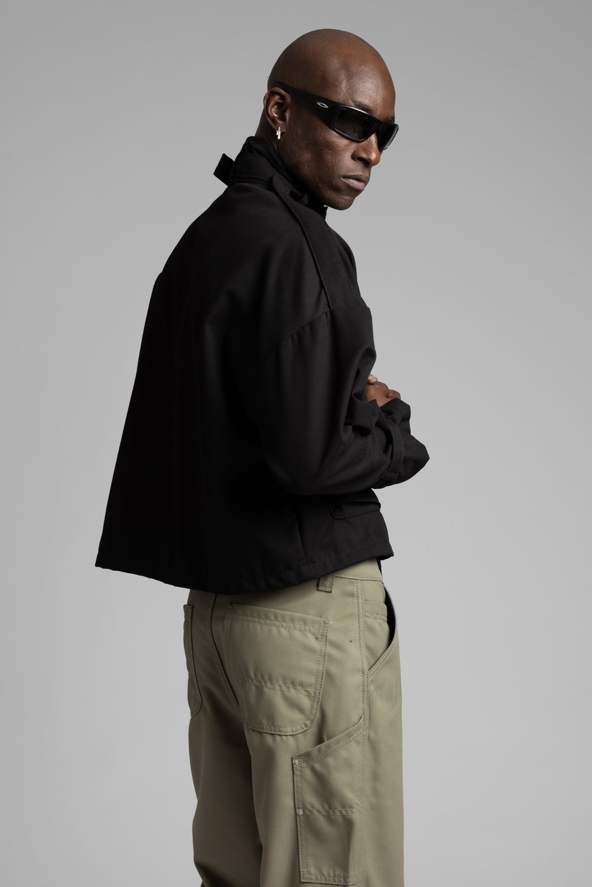 Şerit Detaylı Utility Denim Ceket