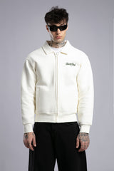Minimal Nakışlı Fermuarlı Sweatshirt