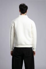 Minimal Nakışlı Fermuarlı Sweatshirt