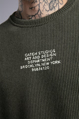 Minimal Baskılı Triko Kazak