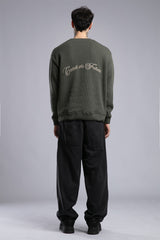 Arka Nakışlı Triko Kazak