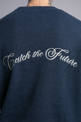 Arka Nakışlı Triko Kazak