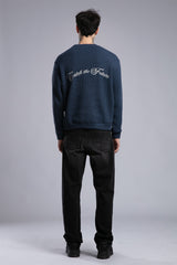 Arka Nakışlı Triko Kazak