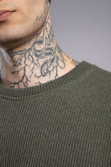 Arka Nakışlı Triko Kazak