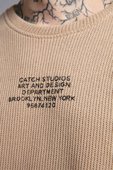 Minimal Baskılı Triko Kazak