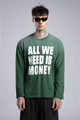 Yazı Baskılı İnce Pistole Sweatshirt