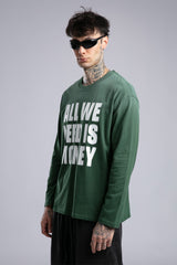 Yazı Baskılı İnce Pistole Sweatshirt