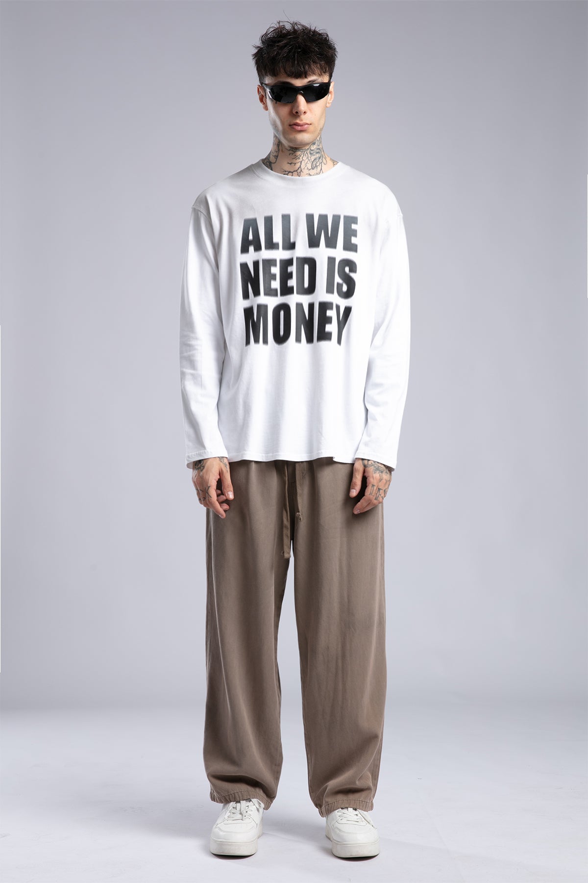 Yazı Baskılı İnce Pistole Sweatshirt