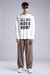 Yazı Baskılı İnce Pistole Sweatshirt