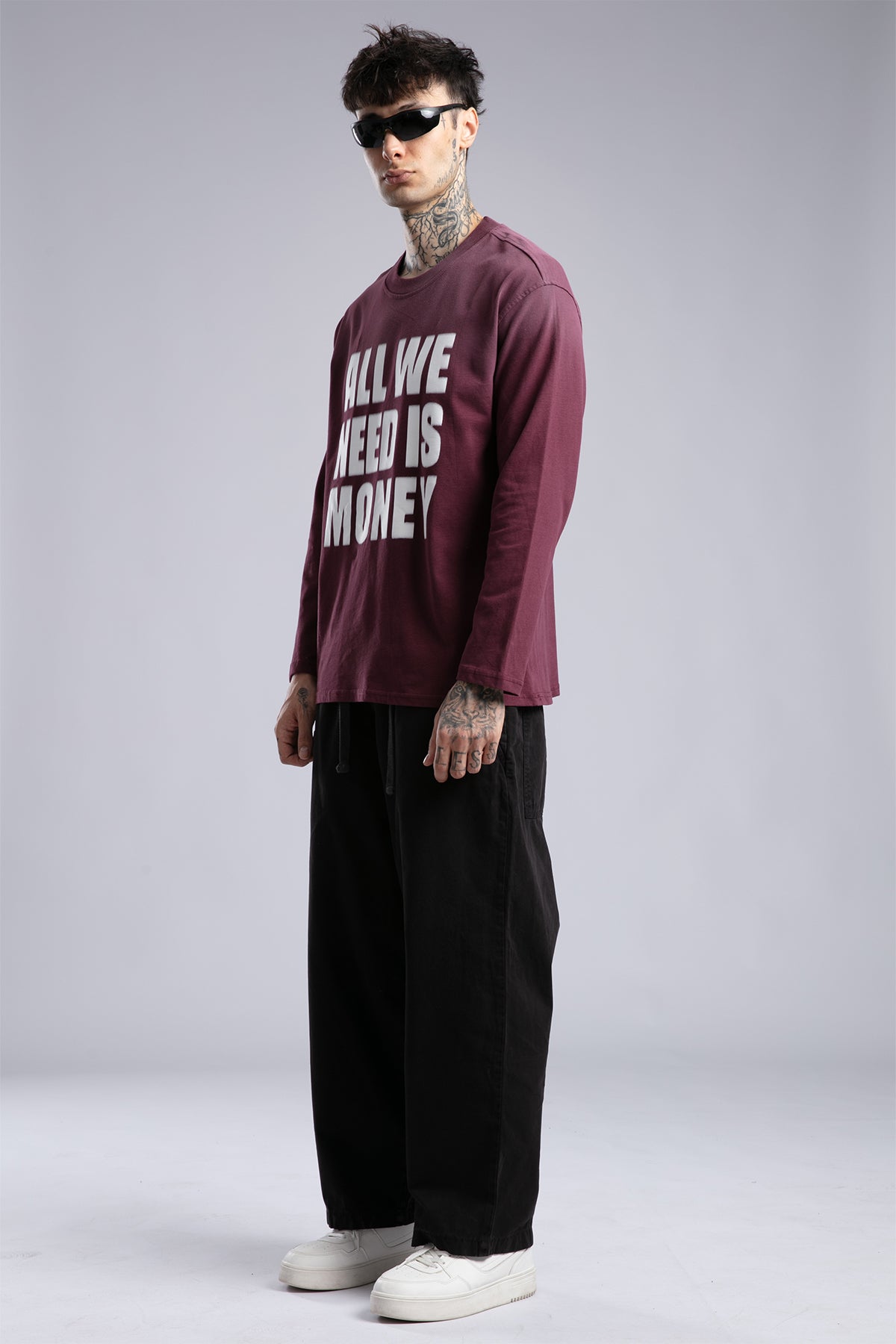 Yazı Baskılı İnce Pistole Sweatshirt