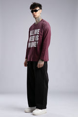 Yazı Baskılı İnce Pistole Sweatshirt