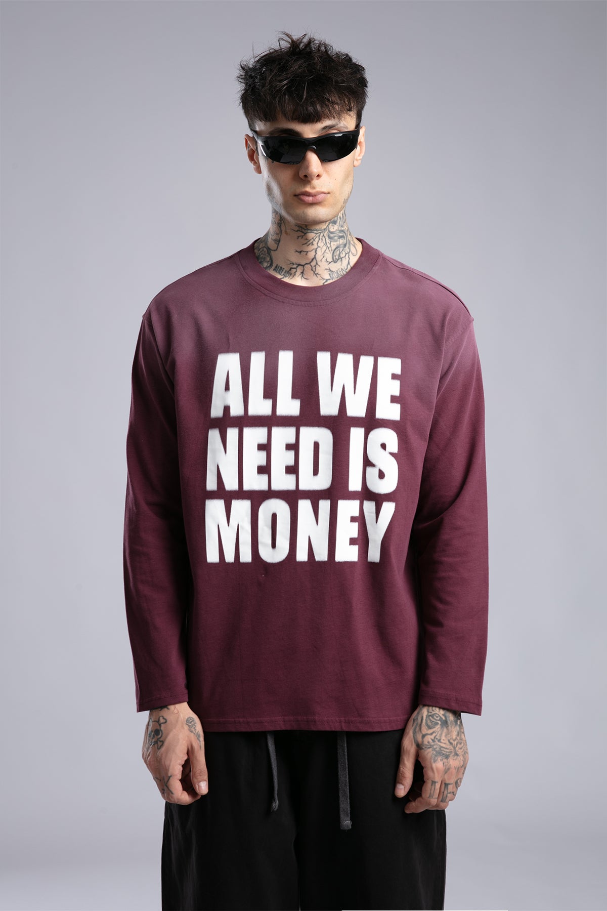 Yazı Baskılı İnce Pistole Sweatshirt
