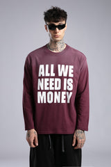 Yazı Baskılı İnce Pistole Sweatshirt
