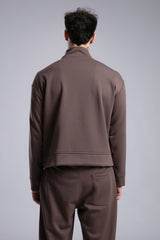 Şerit Detaylı Fermuarlı Sweatshirt