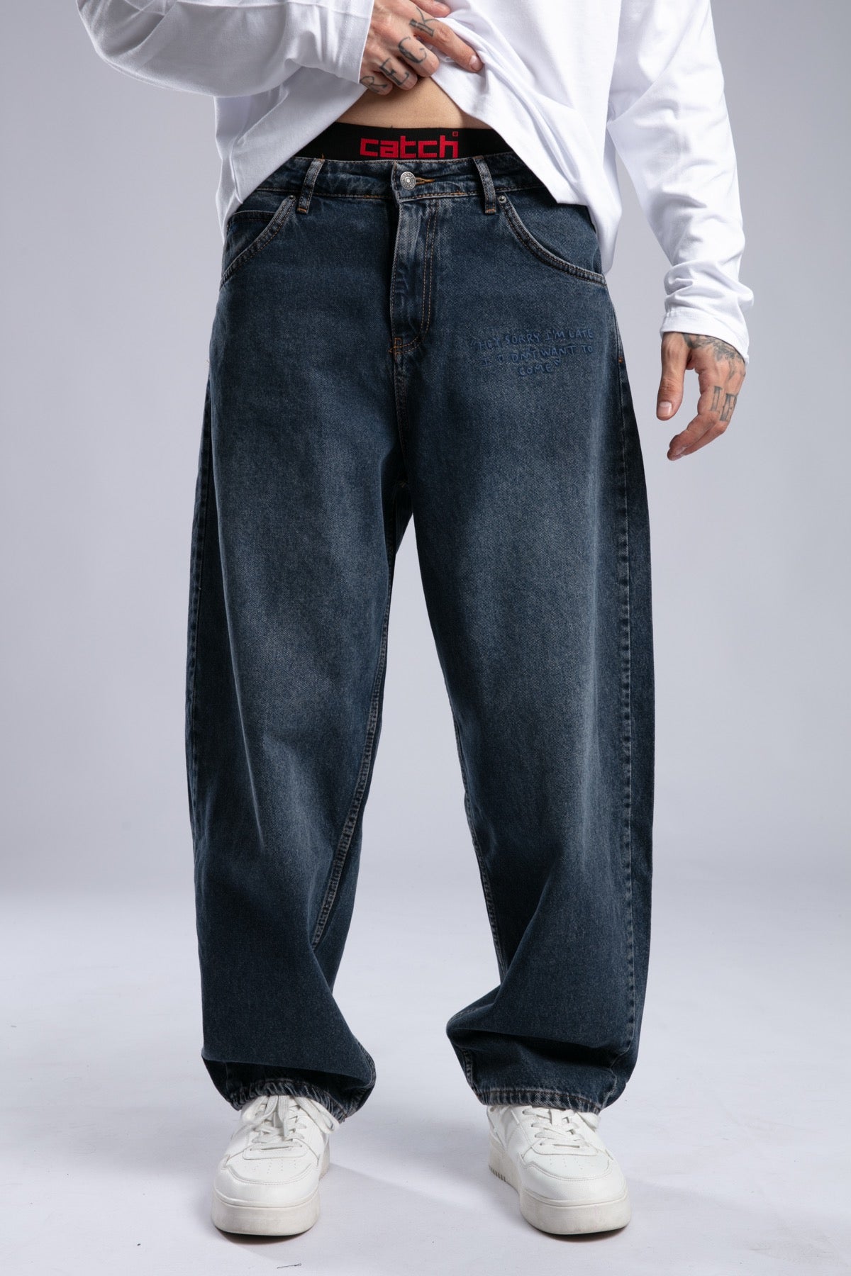 Nakışlı Baggy Jean