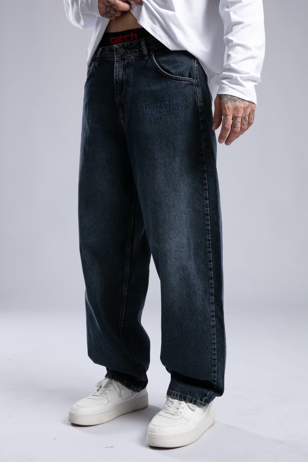 Nakışlı Baggy Jean