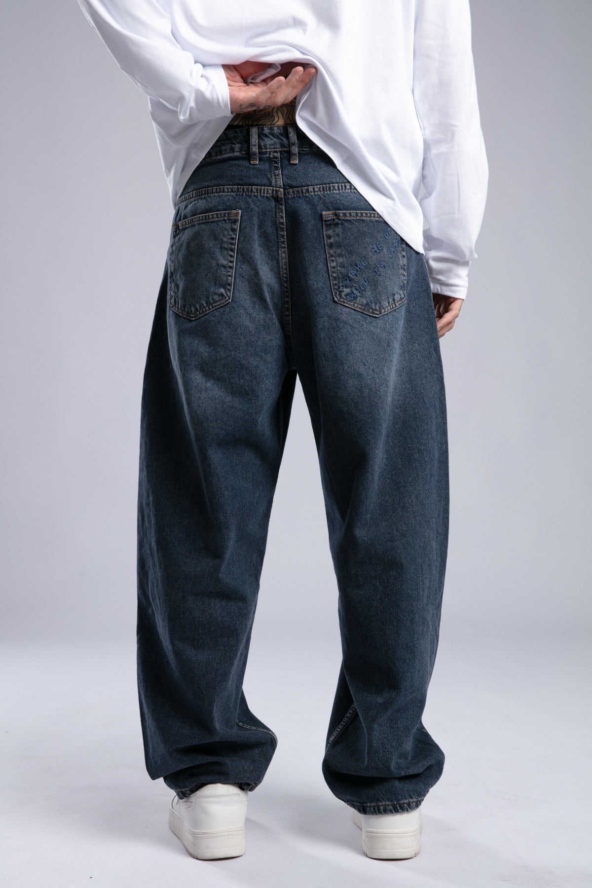 Nakışlı Baggy Jean