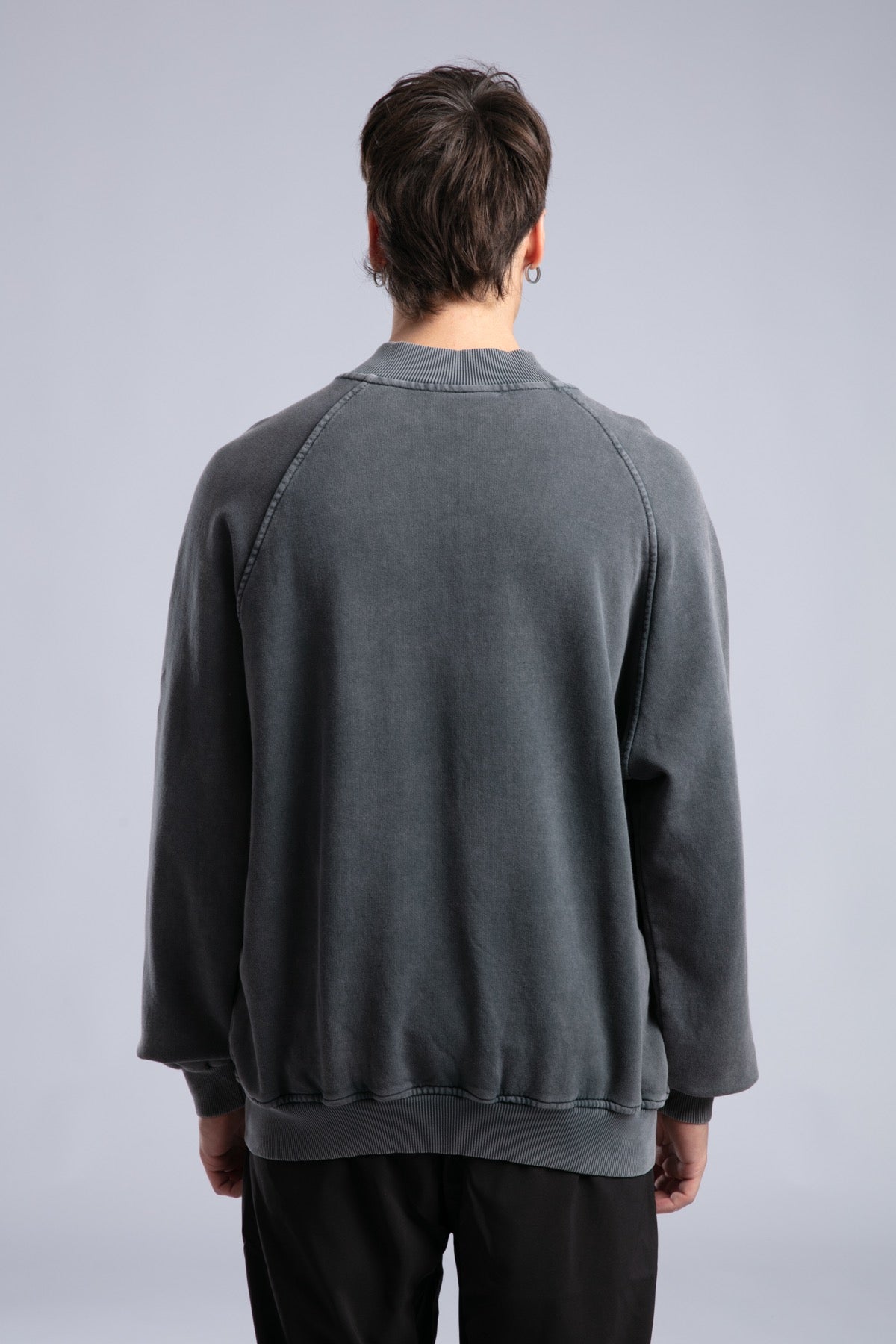 Yıkamalı Fermuarlı Sweatshirt