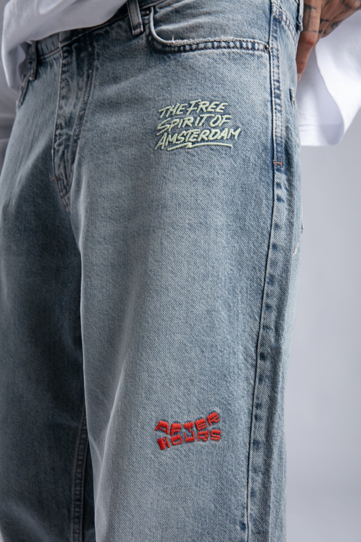 Nakışlı Baggy Jean