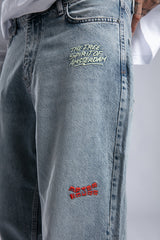 Nakışlı Baggy Jean