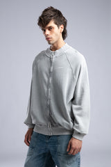 Yıkamalı Fermuarlı Sweatshirt
