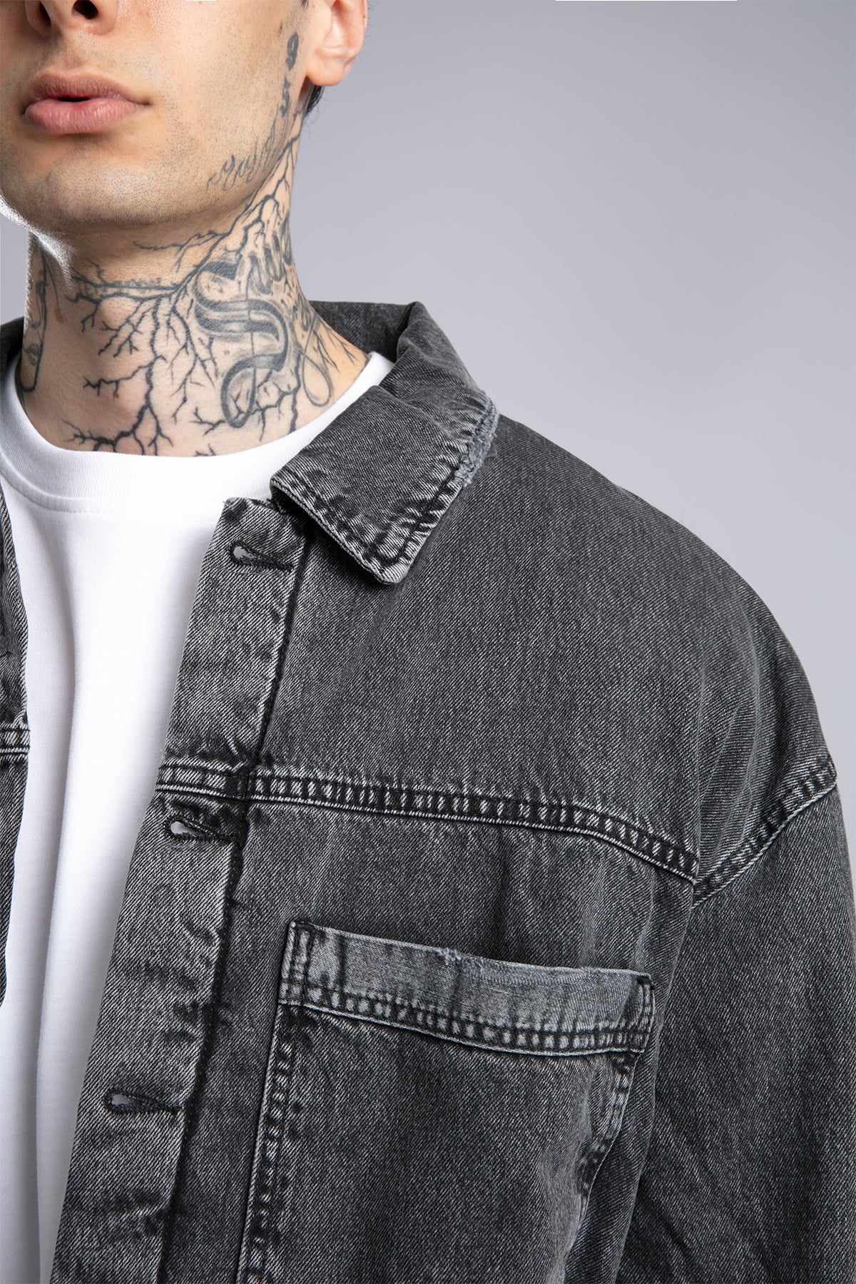 Yünlü Denim Ceket