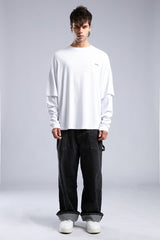Minimal Logo Detaylı Basic İnce Sweatshirt