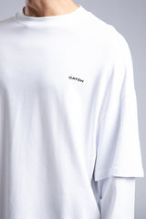 Minimal Logo Detaylı Basic İnce Sweatshirt