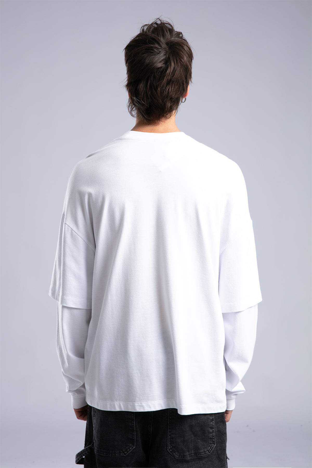 Minimal Logo Detaylı Basic İnce Sweatshirt
