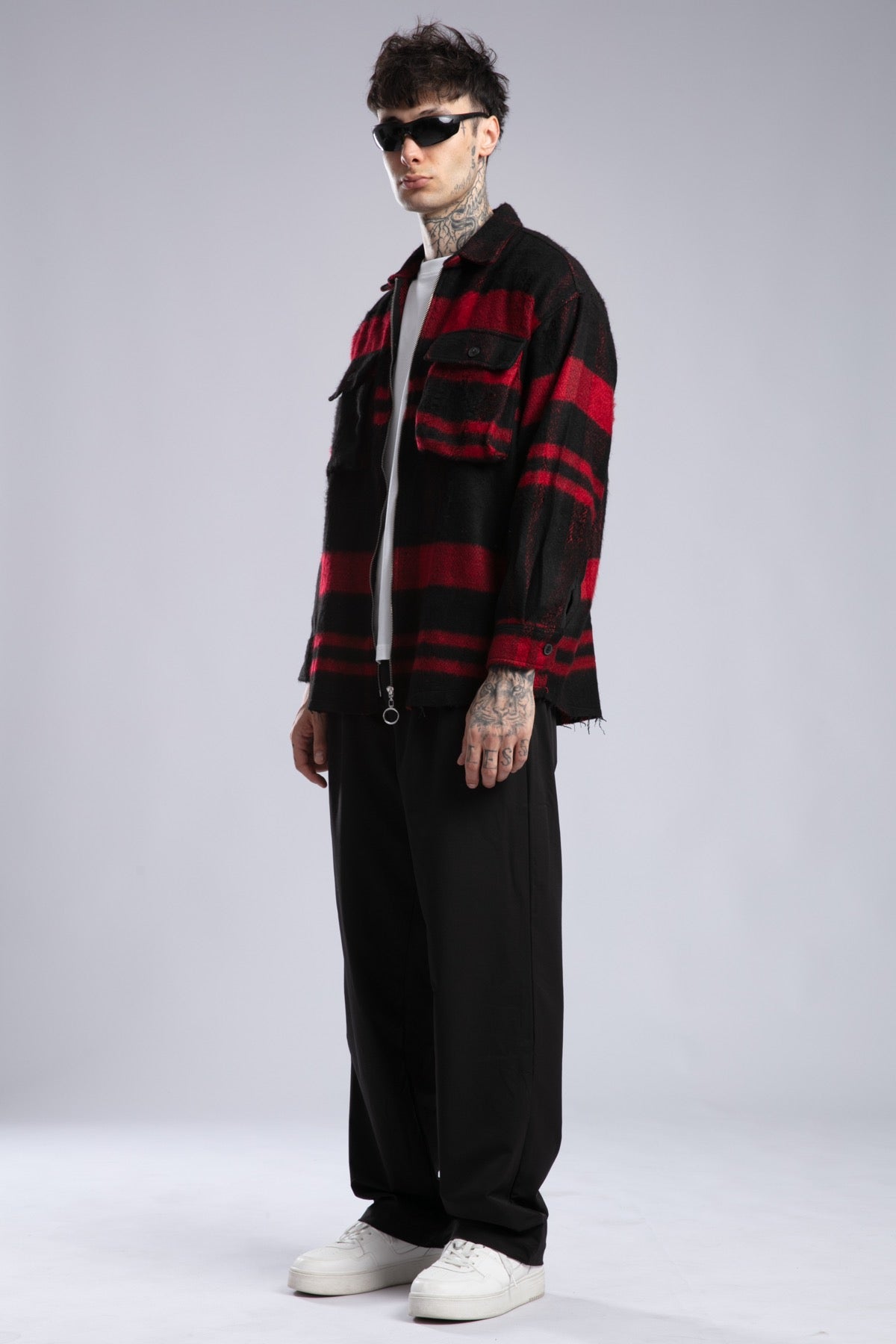 Ekoseli Fermuarlı Gömlek