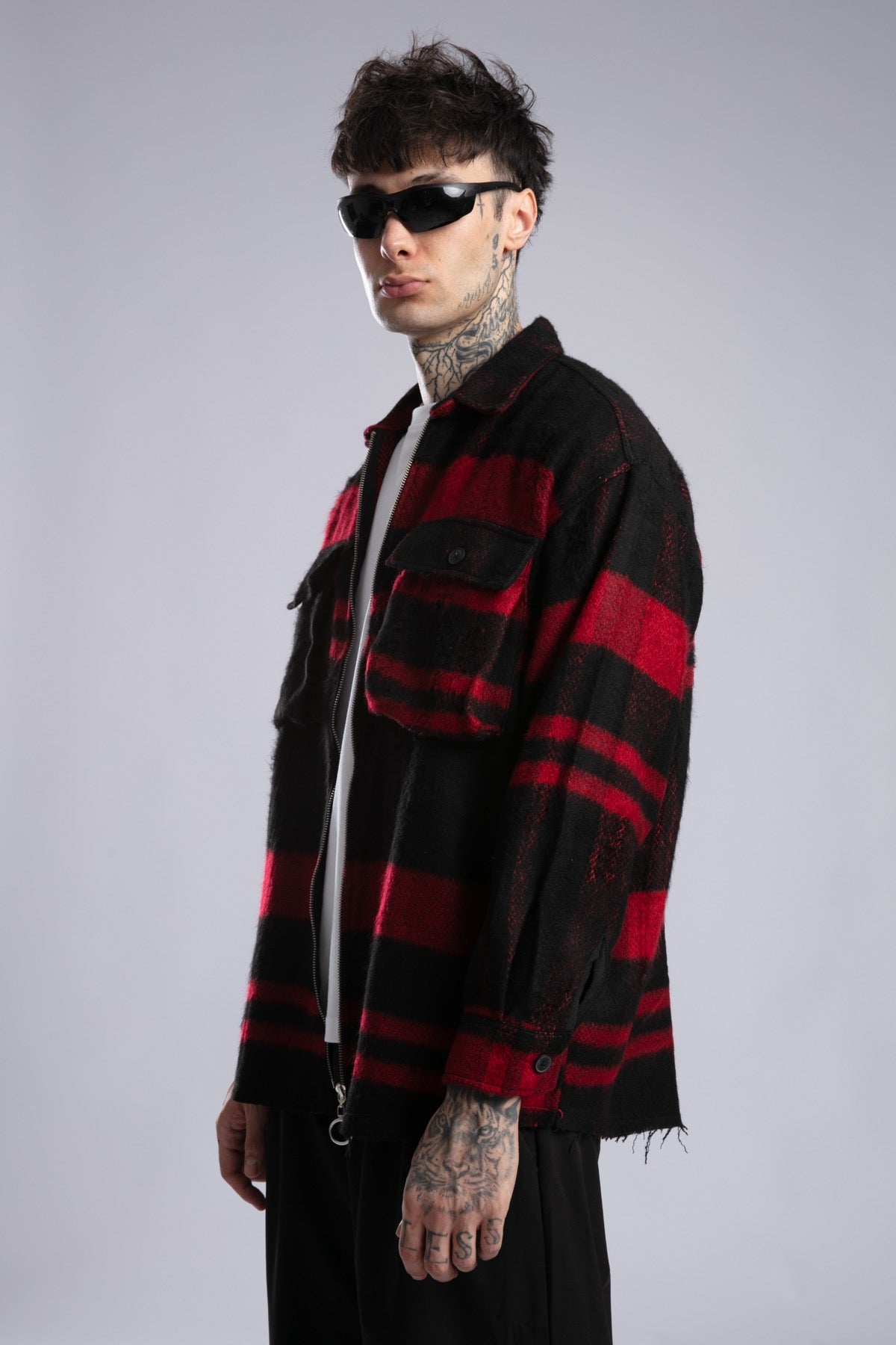 Ekoseli Fermuarlı Gömlek