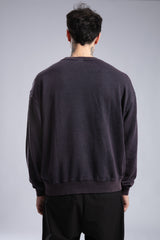 Minimal Logo Baskılı Yıkamalı Sweatshirt